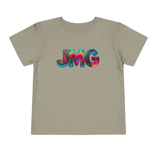 Colorful Kids' Tee Shirt, Toddler Graphic T-Shirt, Fun Playtime Shirt, Birthday Gift, Unique Kids Apparel, JMG Logo Design