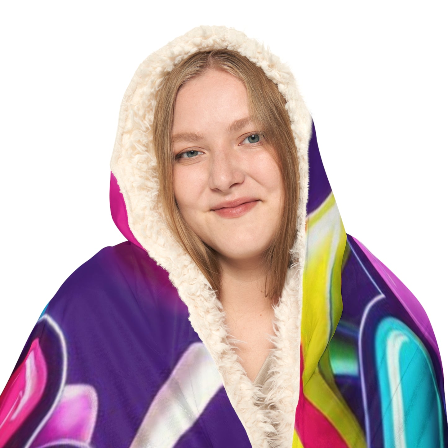 Colorful Snuggle Blanket with 'Jesus See' - Cozy Throw for Home, Gift for Kids, Church Events, Holidays, and More