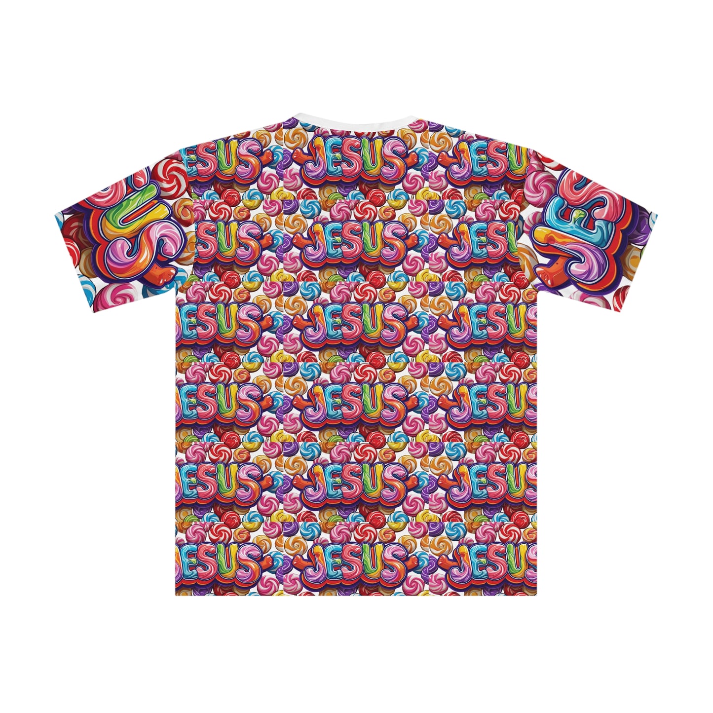 Colorful Jesus Graphic T-Shirt for Men, Relaxed Fit Tee, Faith-Inspired Apparel, Perfect for Church, Casual Wear, Spiritual Gifts