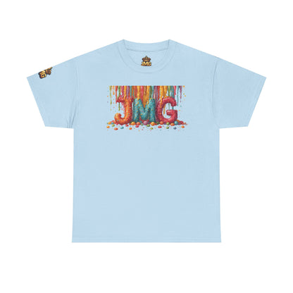 Rainbow Drip Unisex Heavy Cotton Tee, Colorful Graphic T-Shirt for Art Lovers, Casual Wear, Gift for Birthdays, Summer Vibes, Streetwear