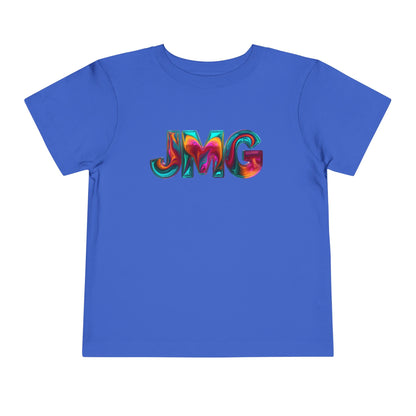 Colorful Kids' Tee Shirt, Toddler Graphic T-Shirt, Fun Playtime Shirt, Birthday Gift, Unique Kids Apparel, JMG Logo Design