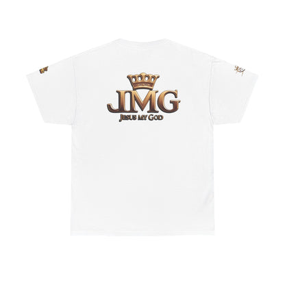Religious Statement Tee | Unisex Heavy Cotton Tee with JMG Design, Casual Wear, Inspirational Gift, Christian Apparel, Faith-Based Clothing