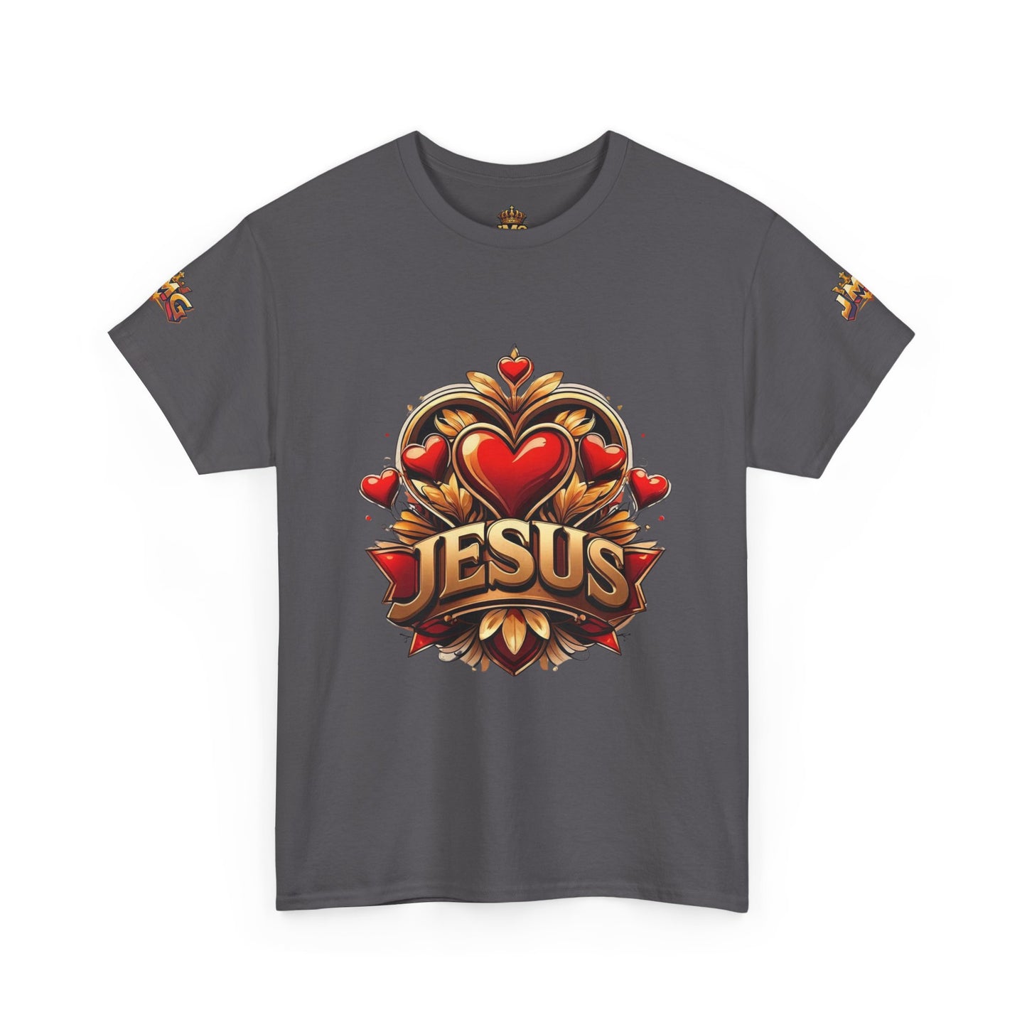 Faith-Inspired Unisex Tee: Jesus Love & JMG Crown Design, Christian T-Shirt, Religious Apparel, Inspirational Gift, Casual Wear, [...]