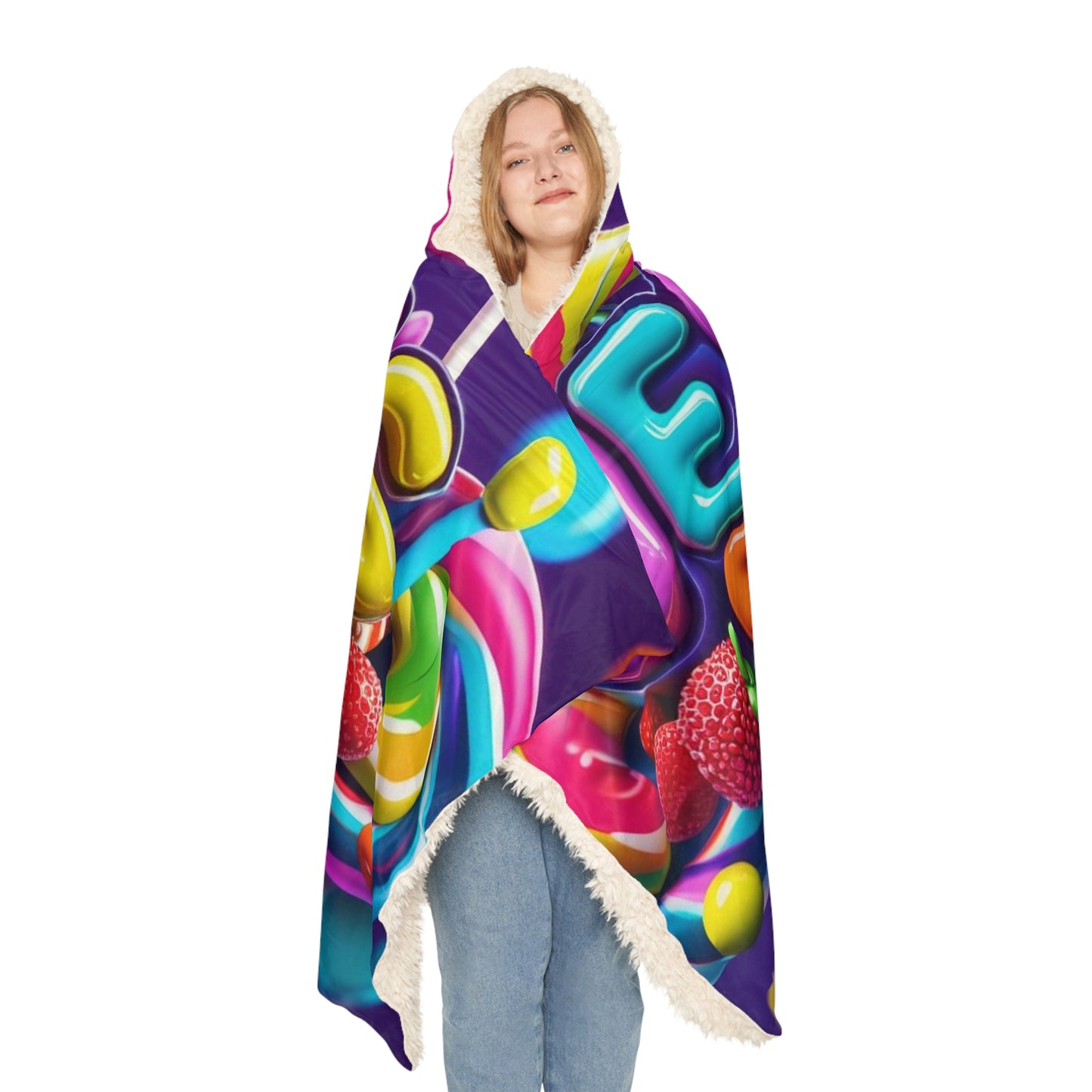 Colorful Snuggle Blanket with 'Jesus See' - Cozy Throw for Home, Gift for Kids, Church Events, Holidays, and More