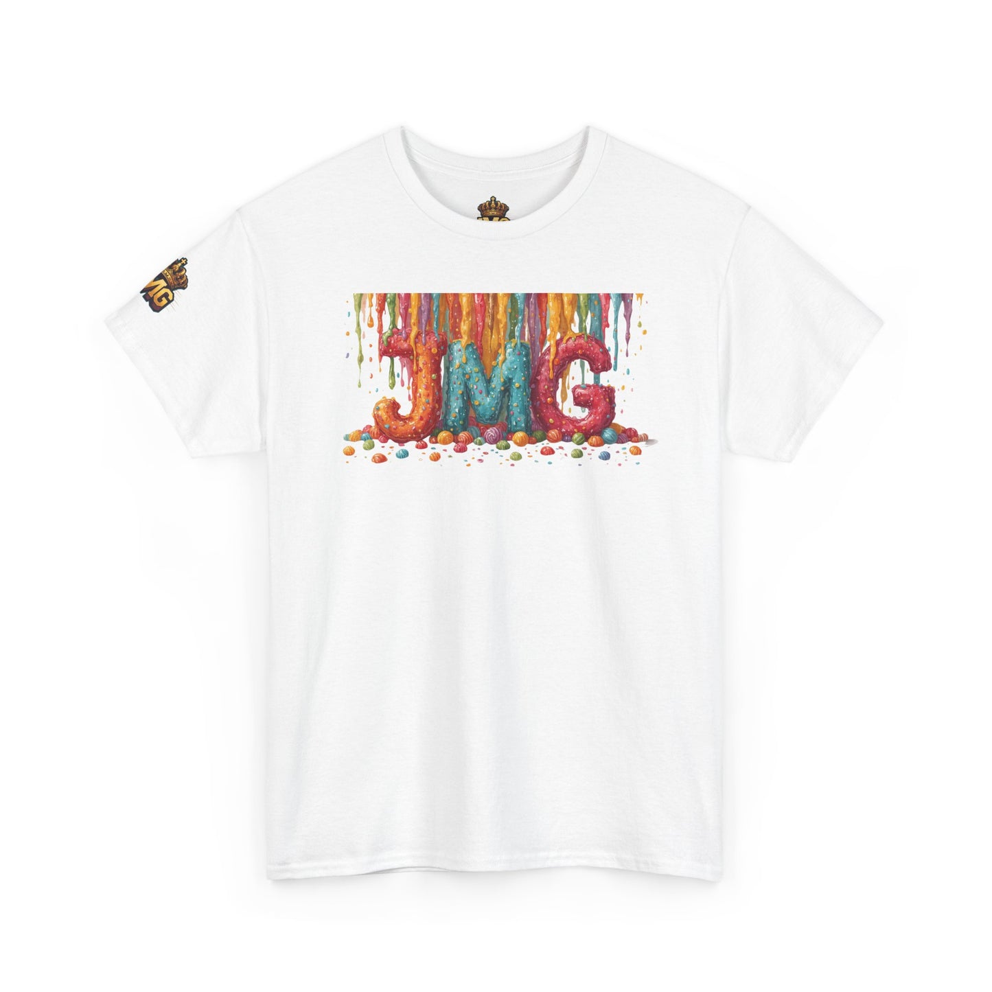 Rainbow Drip Unisex Heavy Cotton Tee, Colorful Graphic T-Shirt for Art Lovers, Casual Wear, Gift for Birthdays, Summer Vibes, Streetwear