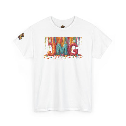 Rainbow Drip Unisex Heavy Cotton Tee, Colorful Graphic T-Shirt for Art Lovers, Casual Wear, Gift for Birthdays, Summer Vibes, Streetwear