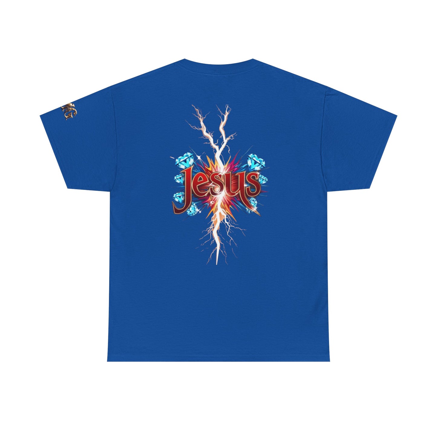 Stylish Unisex Heavy Cotton Tee with JMG & Jesus Prints, Graphic Tee, Casual Wear, Christian Apparel, Gift Idea