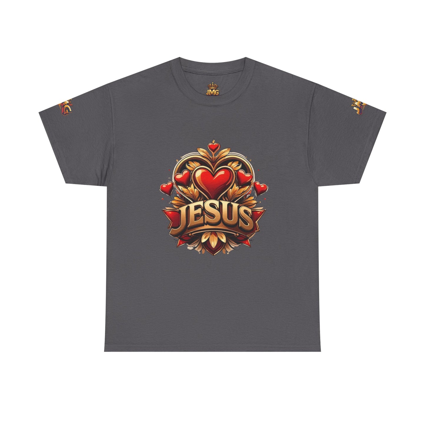 Faith-Inspired Unisex Tee: Jesus Love & JMG Crown Design, Christian T-Shirt, Religious Apparel, Inspirational Gift, Casual Wear, [...]