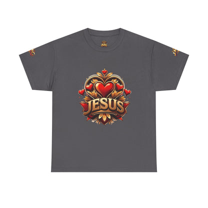 Faith-Inspired Unisex Tee: Jesus Love & JMG Crown Design, Christian T-Shirt, Religious Apparel, Inspirational Gift, Casual Wear, [...]