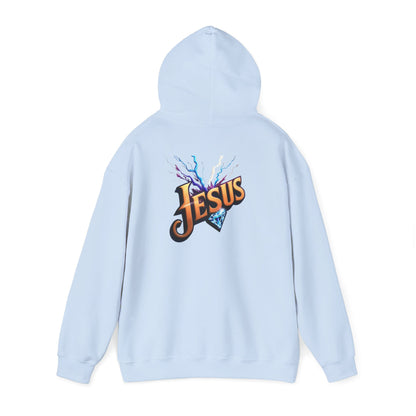 Stylish Unisex Hoodie with JMG & Jesus Designs for Casual Wear, Religious Gifts, Cozy Streetwear, Trendy Apparel