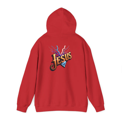 Stylish Unisex Hoodie with JMG & Jesus Designs for Casual Wear, Religious Gifts, Cozy Streetwear, Trendy Apparel