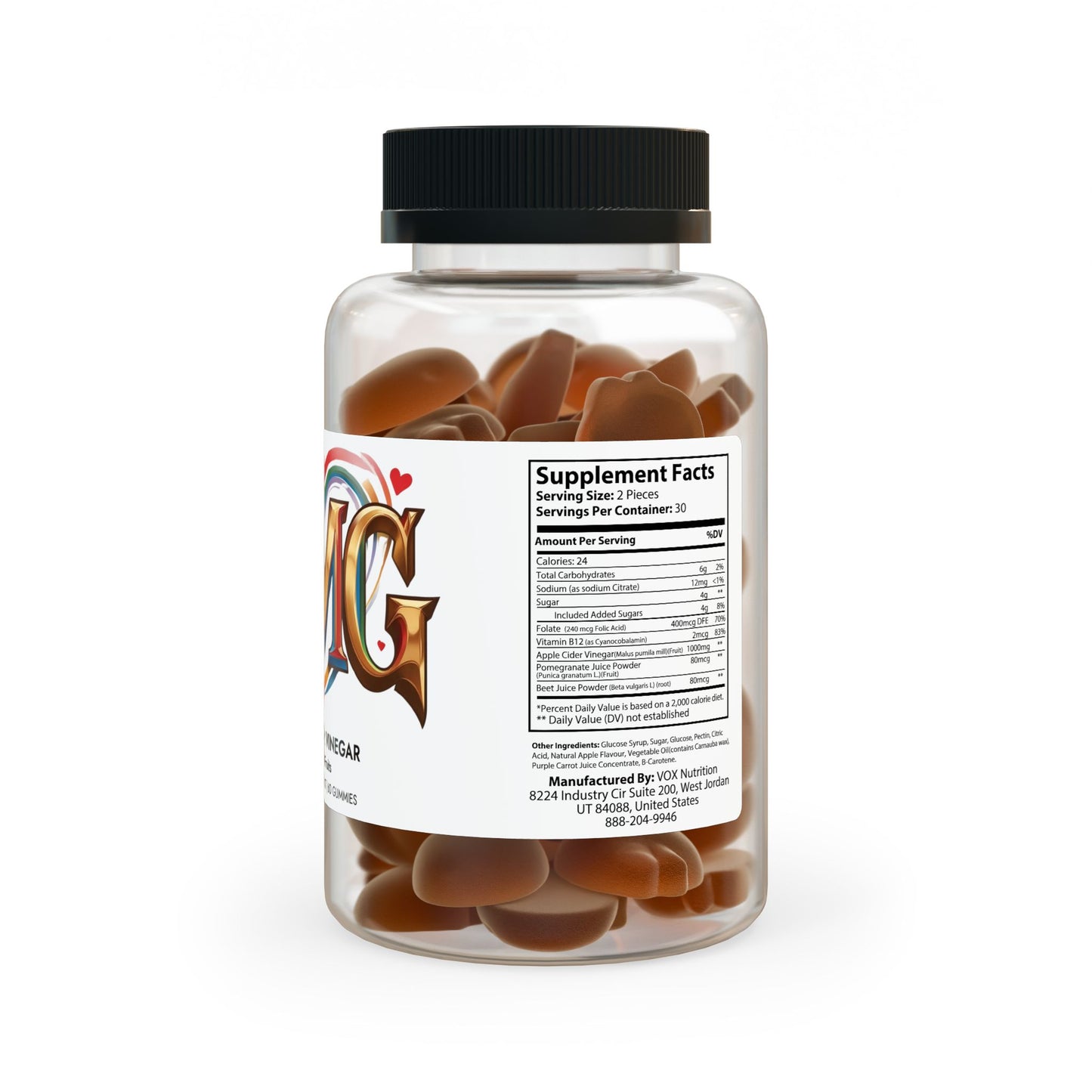 Apple Cider Vinegar Gummies (60 Gummies)