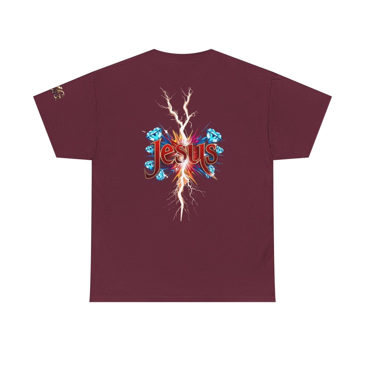 Stylish Unisex Heavy Cotton Tee with JMG & Jesus Prints, Graphic Tee, Casual Wear, Christian Apparel, Gift Idea