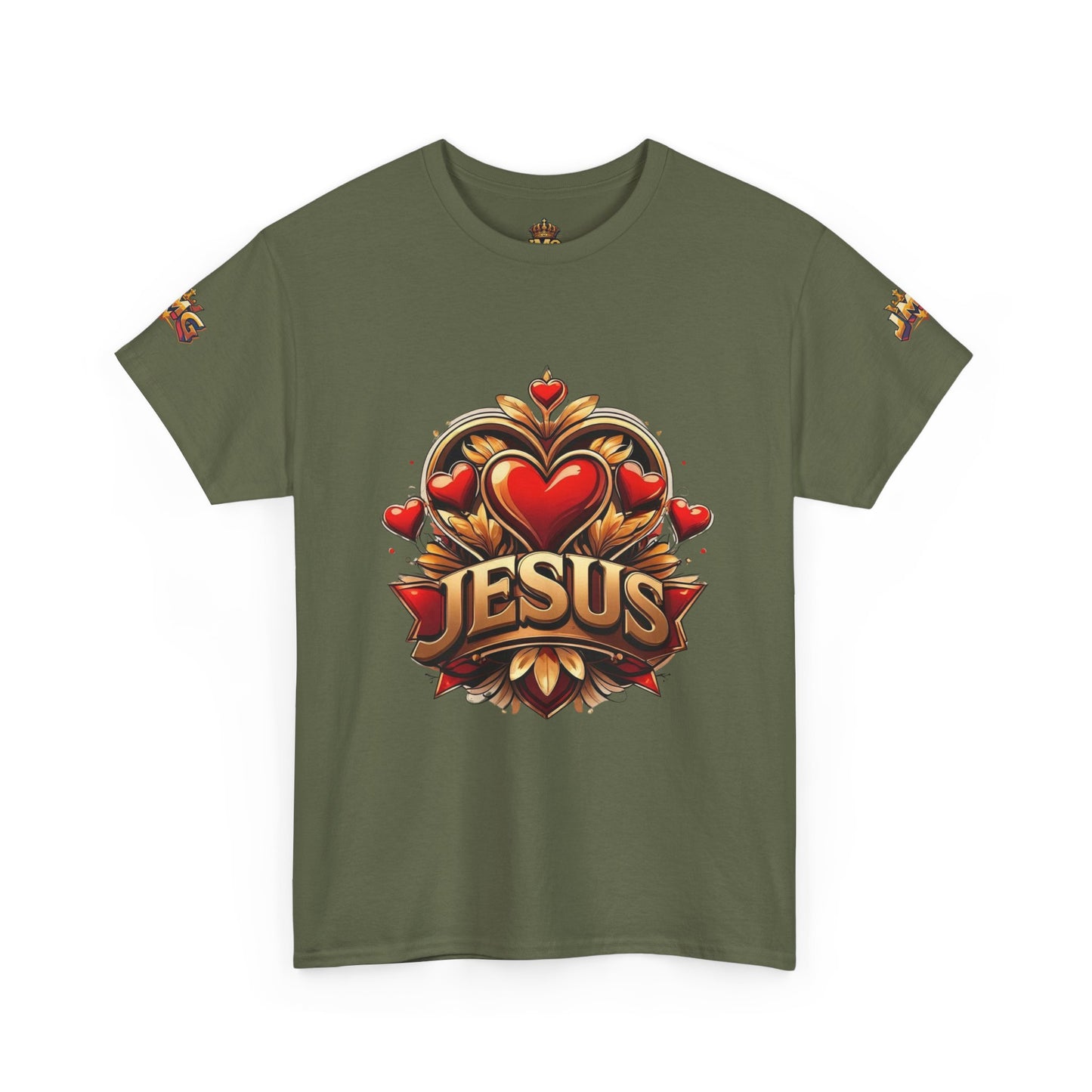 Faith-Inspired Unisex Tee: Jesus Love & JMG Crown Design, Christian T-Shirt, Religious Apparel, Inspirational Gift, Casual Wear, [...]