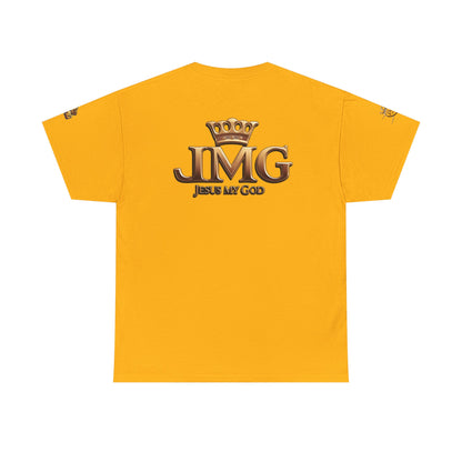 Religious Statement Tee | Unisex Heavy Cotton Tee with JMG Design, Casual Wear, Inspirational Gift, Christian Apparel, Faith-Based Clothing