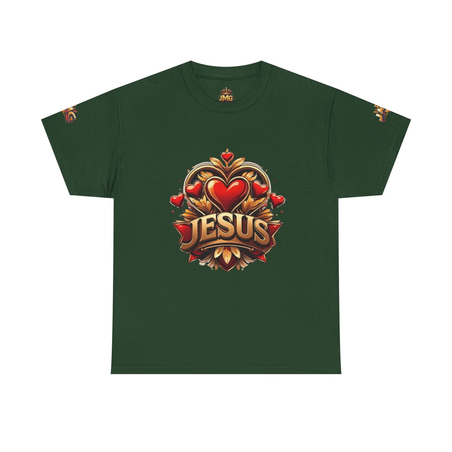Faith-Inspired Unisex Tee: Jesus Love & JMG Crown Design, Christian T-Shirt, Religious Apparel, Inspirational Gift, Casual Wear, [...]