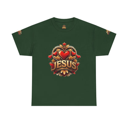 Faith-Inspired Unisex Tee: Jesus Love & JMG Crown Design, Christian T-Shirt, Religious Apparel, Inspirational Gift, Casual Wear, [...]