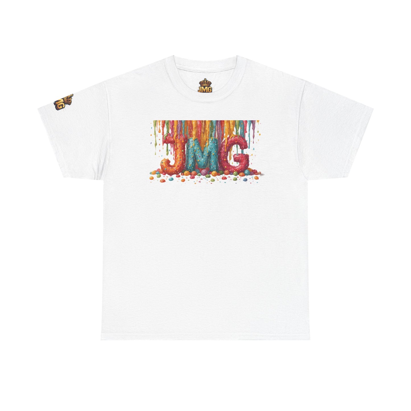 Rainbow Drip Unisex Heavy Cotton Tee, Colorful Graphic T-Shirt for Art Lovers, Casual Wear, Gift for Birthdays, Summer Vibes, Streetwear