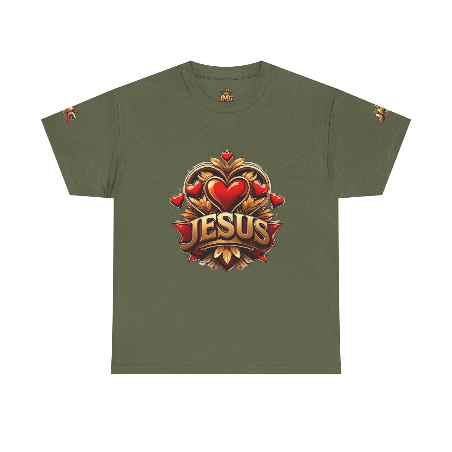 Faith-Inspired Unisex Tee: Jesus Love & JMG Crown Design, Christian T-Shirt, Religious Apparel, Inspirational Gift, Casual Wear, [...]