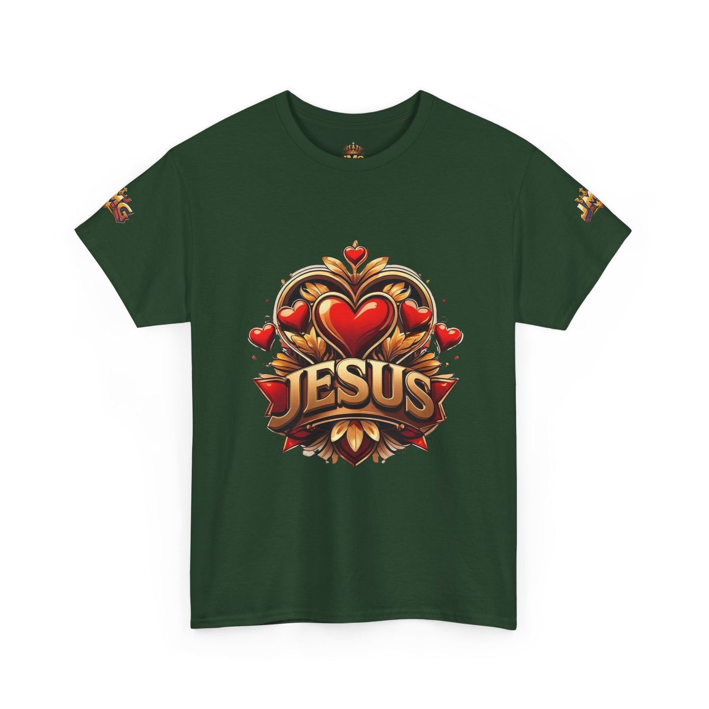 Faith-Inspired Unisex Tee: Jesus Love & JMG Crown Design, Christian T-Shirt, Religious Apparel, Inspirational Gift, Casual Wear, [...]