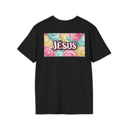 Vibrant Jesus Graphic T-Shirt, Unisex Softstyle Tee for Faith Lovers, Christian Apparel, Inspirational Gift, Casual Wear, Summer Style