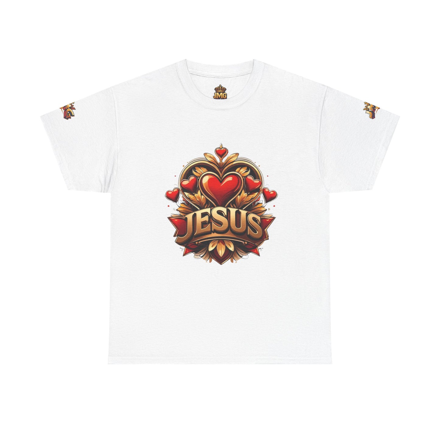 Faith-Inspired Unisex Tee: Jesus Love & JMG Crown Design, Christian T-Shirt, Religious Apparel, Inspirational Gift, Casual Wear, [...]