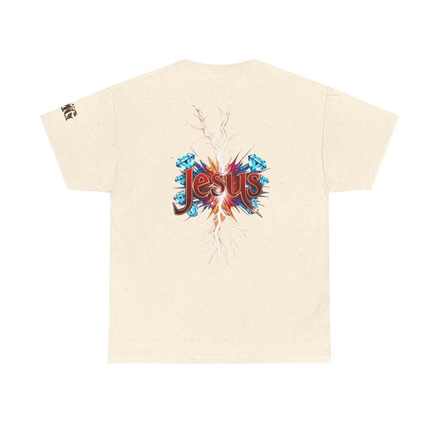 Stylish Unisex Heavy Cotton Tee with JMG & Jesus Prints, Graphic Tee, Casual Wear, Christian Apparel, Gift Idea