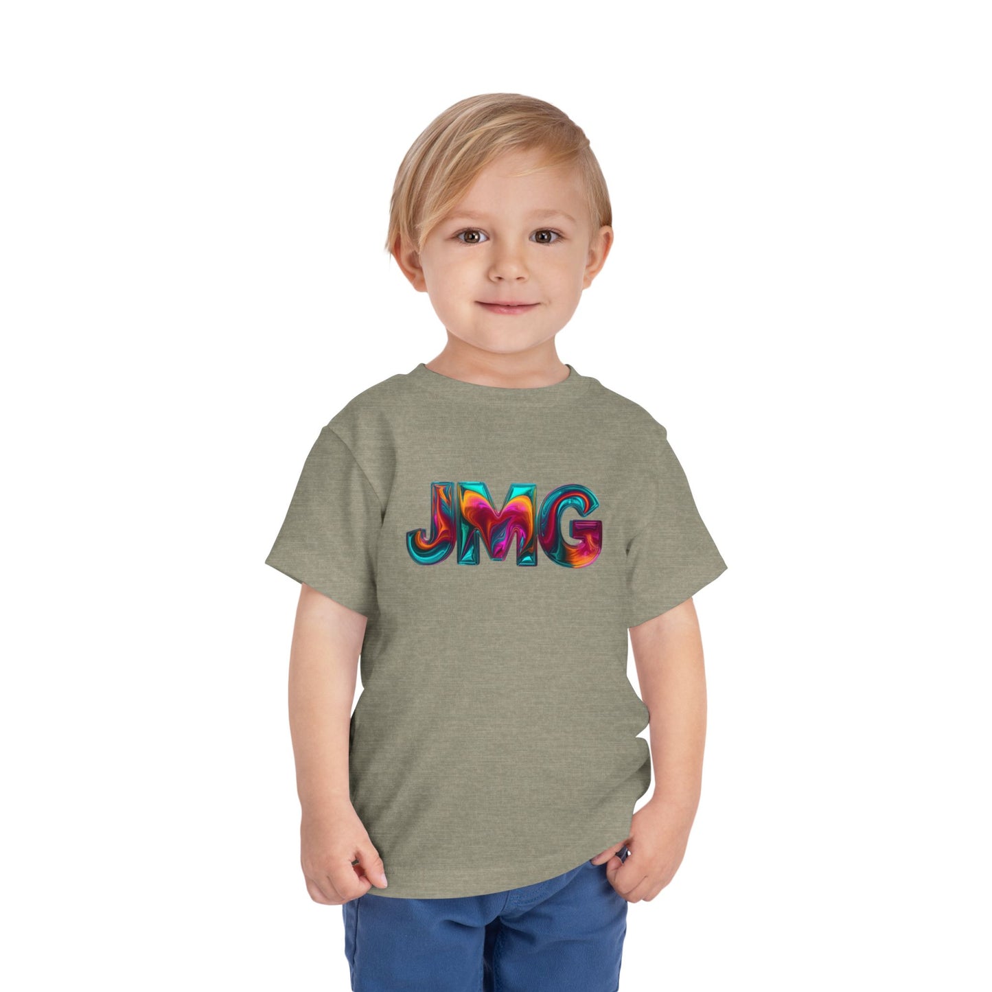 Colorful Kids' Tee Shirt, Toddler Graphic T-Shirt, Fun Playtime Shirt, Birthday Gift, Unique Kids Apparel, JMG Logo Design