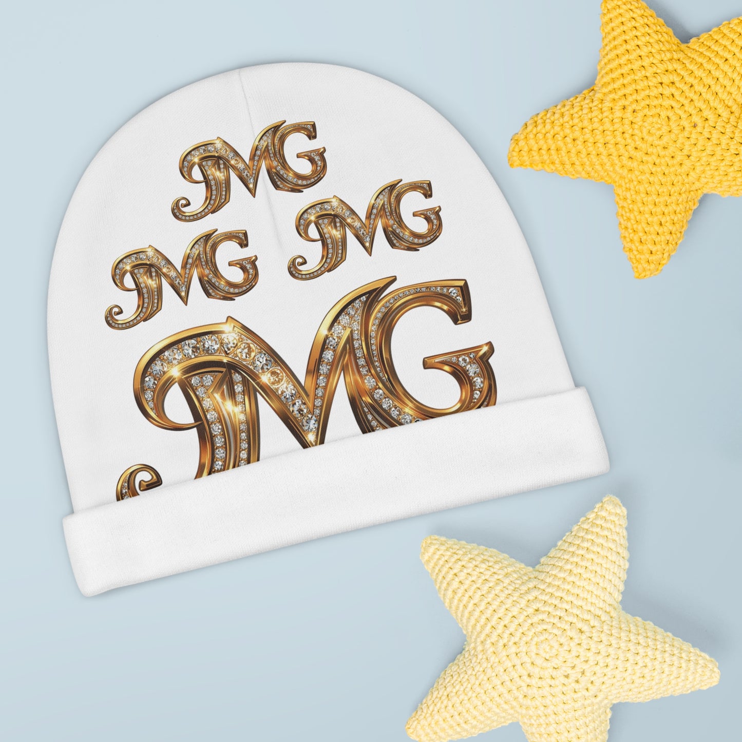 Glamorous Baby Beanie, Luxury Baby Hat, Stylish Infant Cap, Baby Shower Gift, Trendy Toddler Accessory