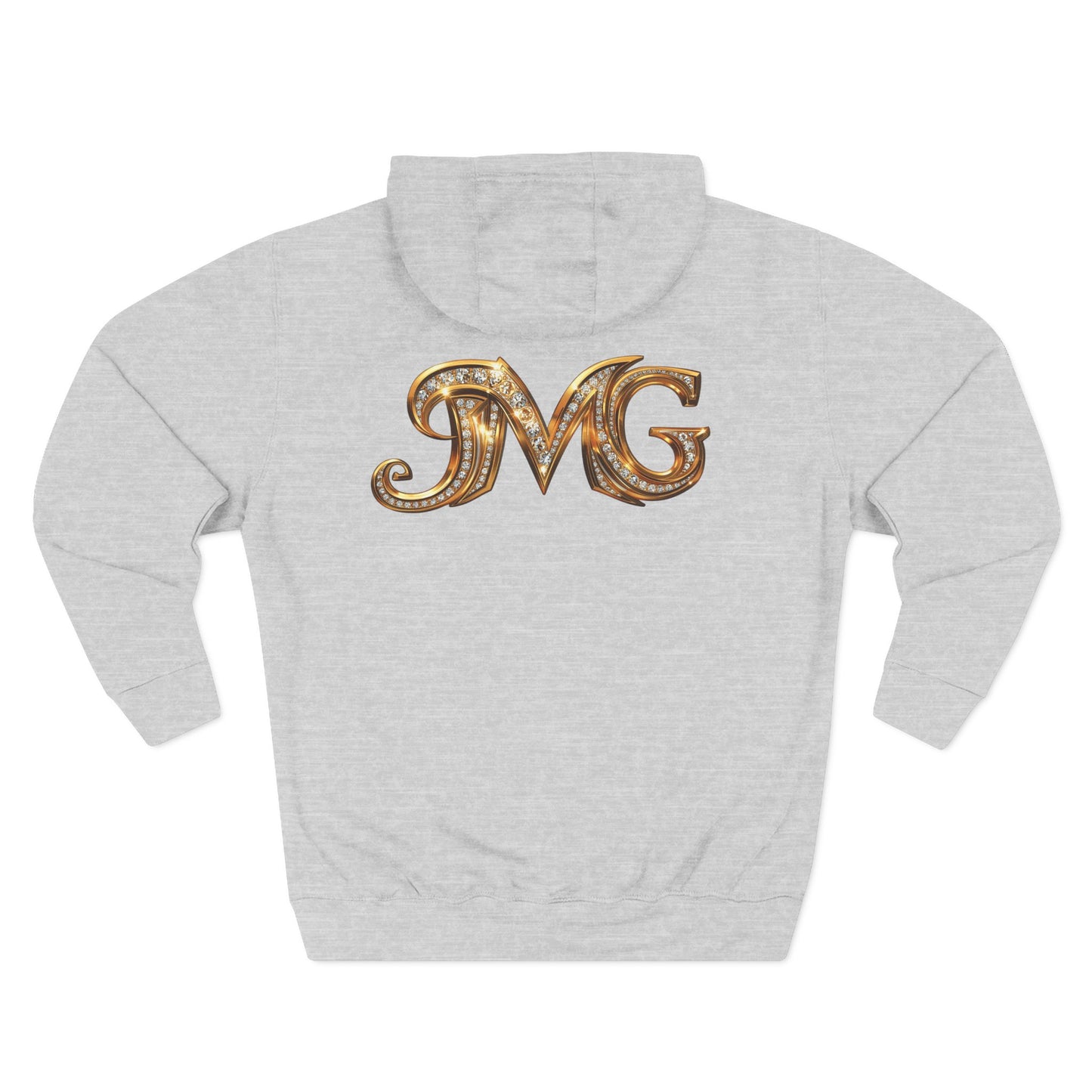 Jesus and MG Three-Panel Fleece Hoodie, Colorful Graphic Hoodie, Spiritual Gift for Him and Her, Cozy Fashion for All Seasons