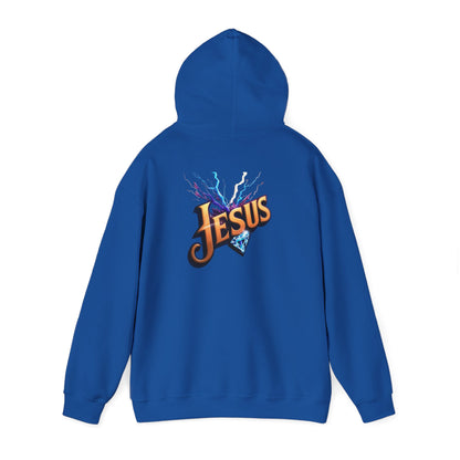 Stylish Unisex Hoodie with JMG & Jesus Designs for Casual Wear, Religious Gifts, Cozy Streetwear, Trendy Apparel