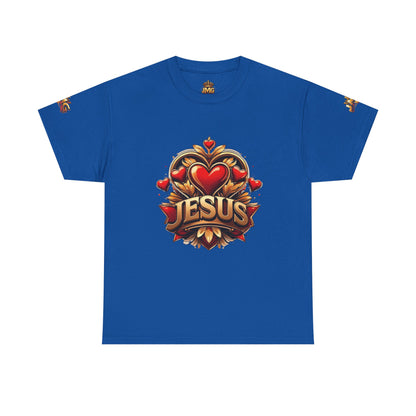 Faith-Inspired Unisex Tee: Jesus Love & JMG Crown Design, Christian T-Shirt, Religious Apparel, Inspirational Gift, Casual Wear, [...]