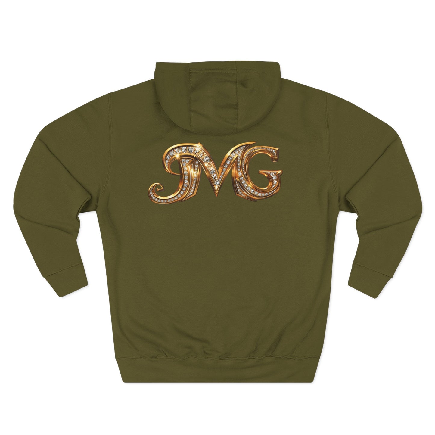 Jesus and MG Three-Panel Fleece Hoodie, Colorful Graphic Hoodie, Spiritual Gift for Him and Her, Cozy Fashion for All Seasons