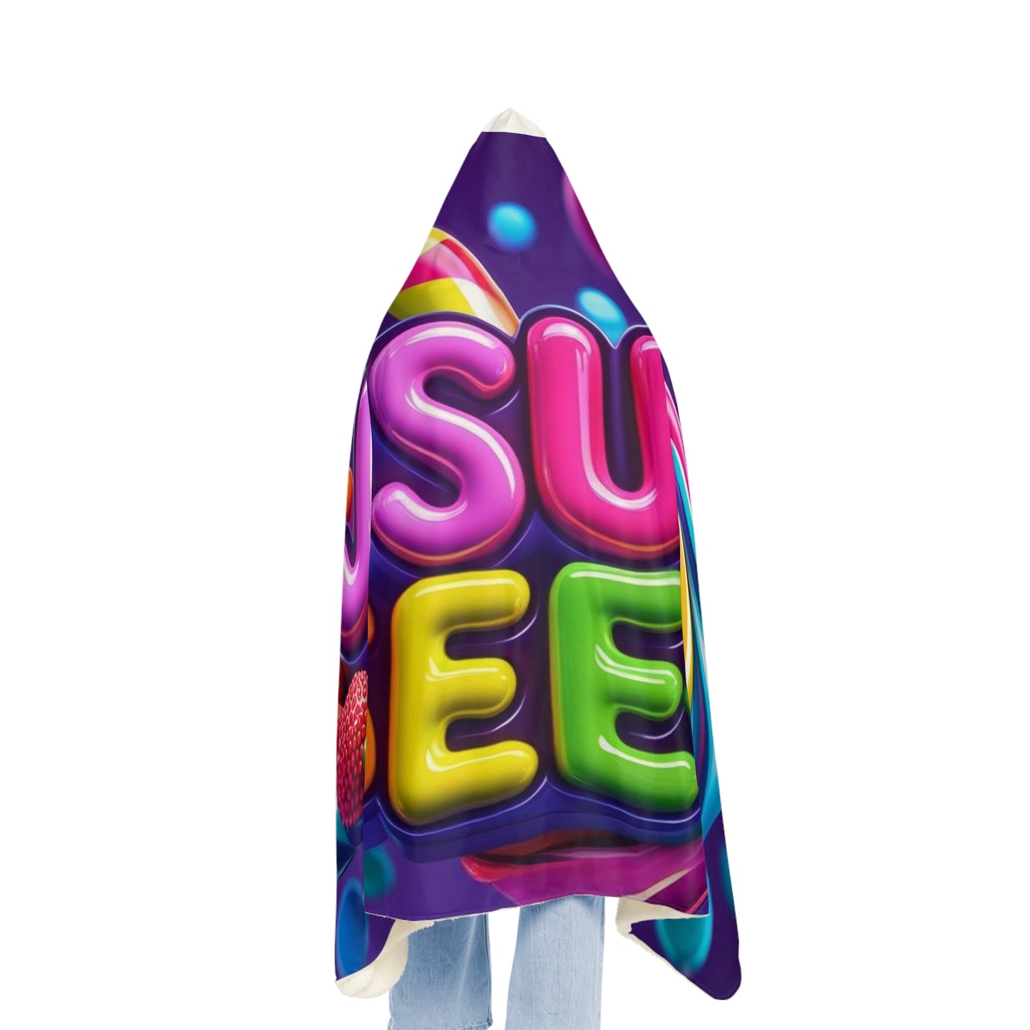 Colorful Snuggle Blanket with 'Jesus See' - Cozy Throw for Home, Gift for Kids, Church Events, Holidays, and More